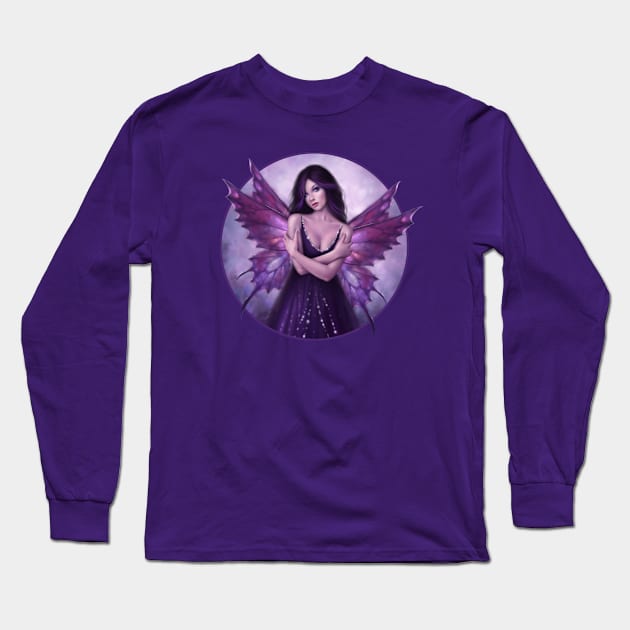 Mirabella Purple Butterfly Fairy Long Sleeve T-Shirt by silverstars